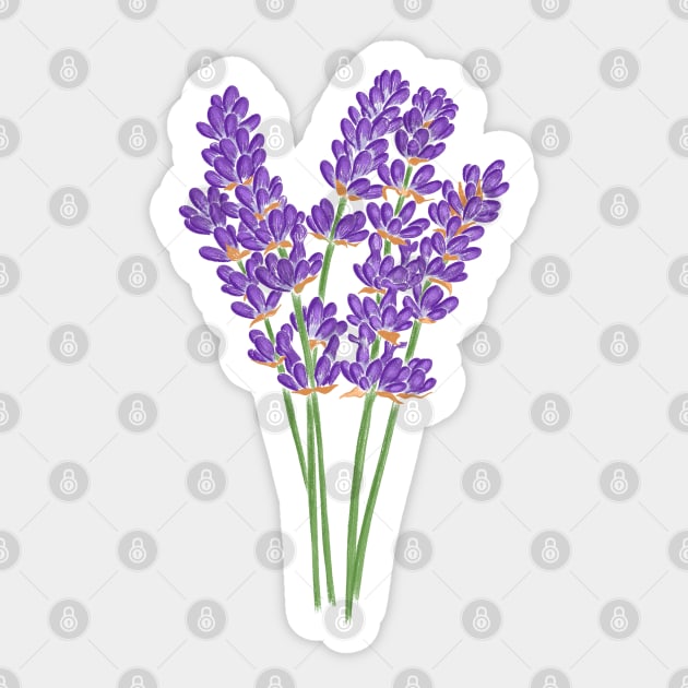 lavender Sticker by Kuchinska design